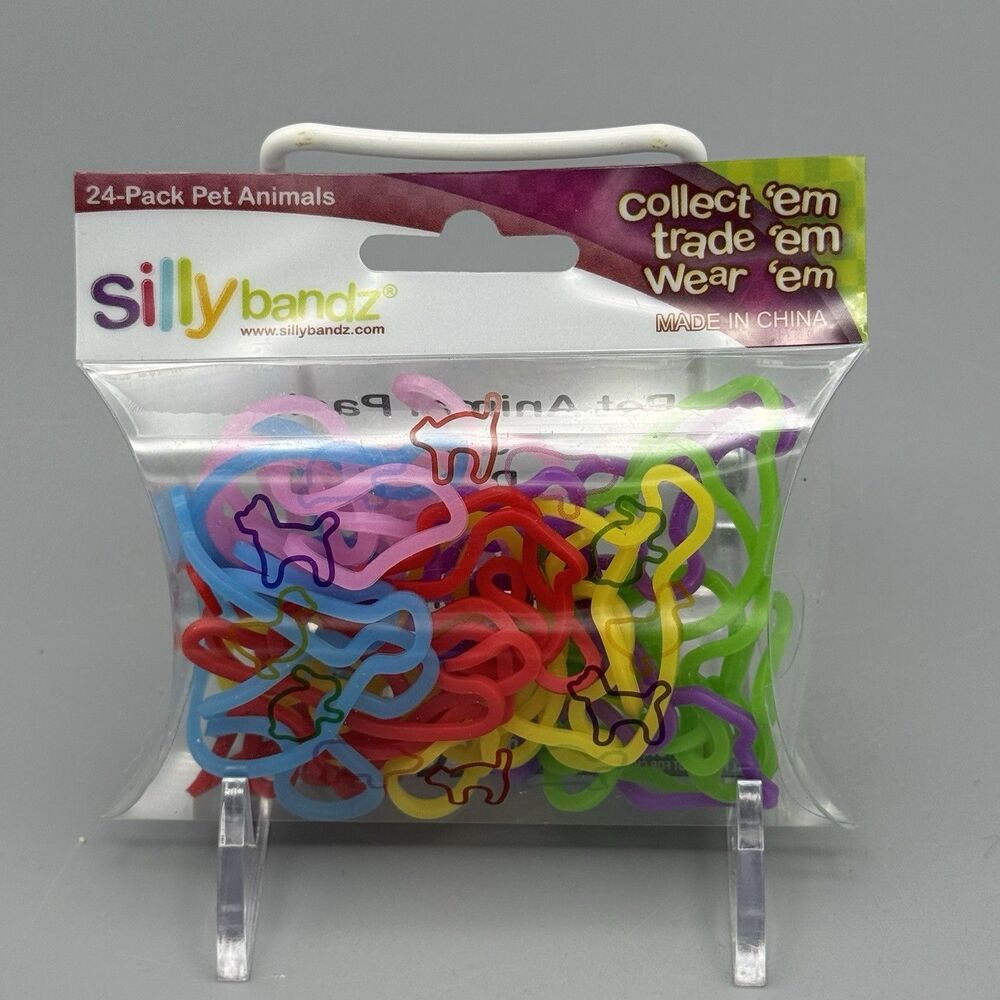 Silly Bandz 24 Pack Pet Animal Bracelets Cat Dog Pig Duck Turtle Rabbit